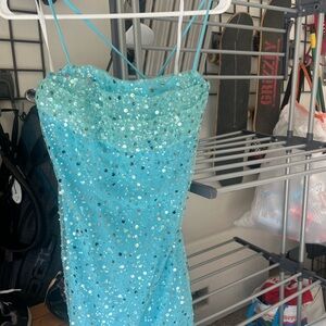 Sparkling Blue Sequin Dress
